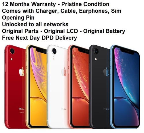 Apple iPhone XR Unlocked 64GB IOS 12 Pristine Mint Condition 6.1 Inch 3GB RAM - Afbeelding 1 van 6