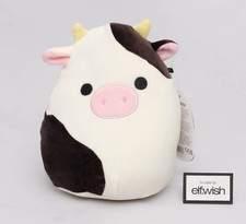 SQUISHMALLOWS CONNOR THE COW BLACK & WHITE ORIGINAL FARMYARD SQUAD 7.5 INCH NEW