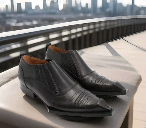 Fluevog Swordfish Garrick Black Leather Sz 9 HTF Sold Out