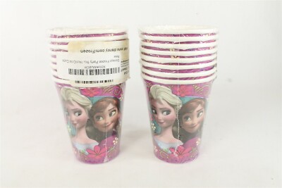 Disney Frozen 16 pcs Birthday Party Paper Drinking Cups 9 oz Elsa Anna ...