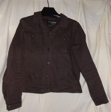 Filson Women's Willow Jacket Cotton Twill Denim Brown Chore Barn Coat Sz L