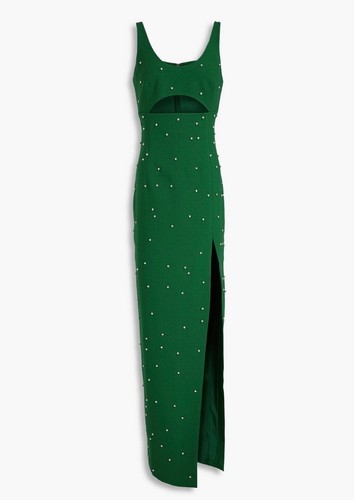 Rachel Gilbert Aliya Crystal Embellished Gown SIZE 12