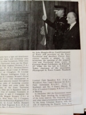 A3q  Ephemera 1960s picture sir John ruggles brise Essex colonel a noble 