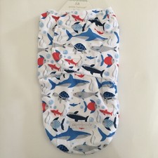 NEW Baby Swaddle Sleep Sack 0-3M Baby Gift Shark Print  Petite l  amour