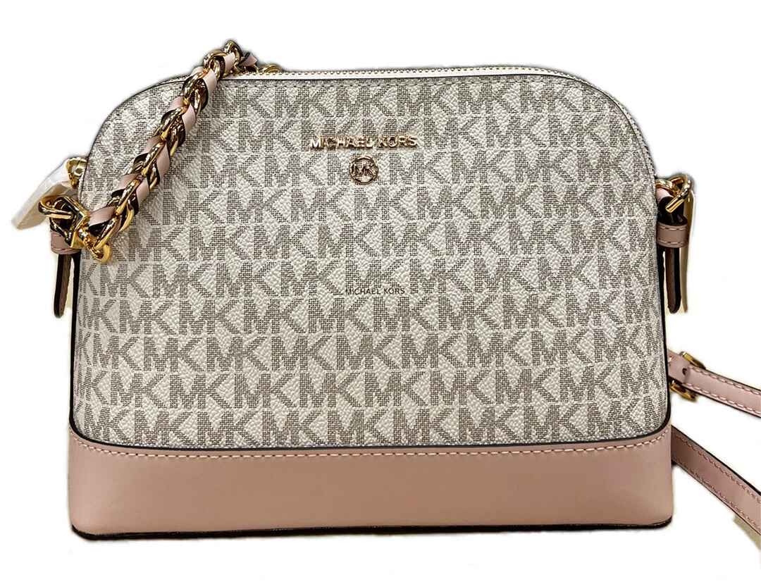 michael michael kors signature jet set charm small dome crossbody