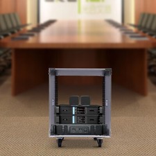 12U Rolling Network Server Data Cabinet Enclosure Rack Built-in Handles Black