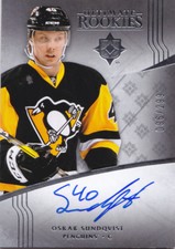 16-17 UD Ultimate Oskar Sundqvist /299 Auto Rookie Penguins Collection 2016
