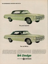 1964 Dodge Chrysler Car Auto Vintage Print Ad Regal Polara 500 Convertible Usa 1964 Dodge Chrysler Car Auto Vintage Print Ad Regal Polara 500 Convertible Usa