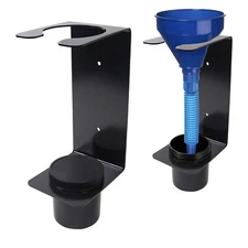 Universal Oil Funnel Holder Storage Rack Wall Mount Fluid Drain Caddy Hanger