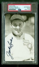 Jocko Conlan Autographed Vintage Rowe Photo Postcard PSA/DNA White Sox Closeup