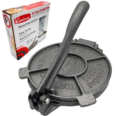 Kocina Tortilla Press Inch Cast Iron Heavy Duty Inch Tortilla Press NEW 