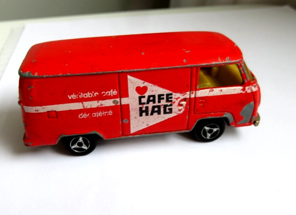 MAJORETTE - CAFÉ HAG - 244 Fourgon VW Volkswagen Hecho en Francia T2 Combi Foto 3 de 4