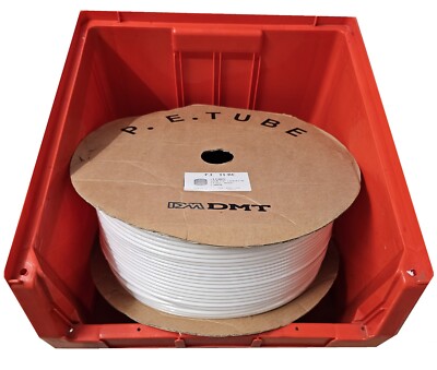 300 Meter P.E Rohr Linear Low-Density Polyethylen (LLDPE) 6mm 1/4'' Außendurchmesser weiß