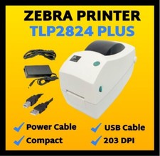 ✅Zebra TLP2824 Plus Thermal Transfer Label Printer with USB and Power Cables!🔥⭐