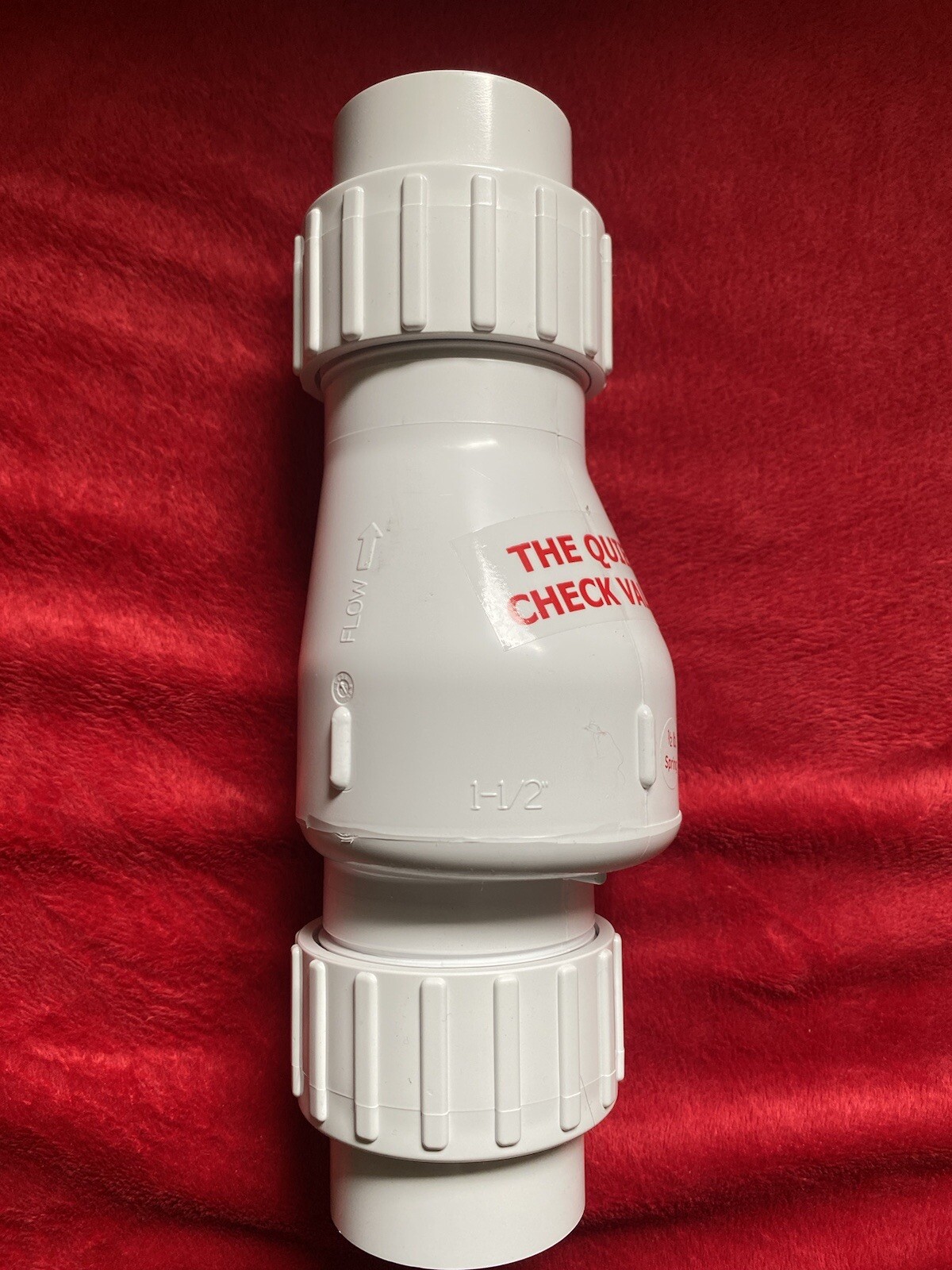 Zoeller 300040 PVC Quiet Check Valve With Unions Solvent Weld 1 1/2