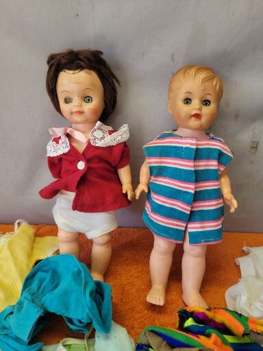 Q•Vintage 1950'S-60's? Plastic And Rubber Dolls And Assorted