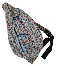 Kavu Backpack Rope Shoulder Sling Bag Multicolor Geometric Turquoise