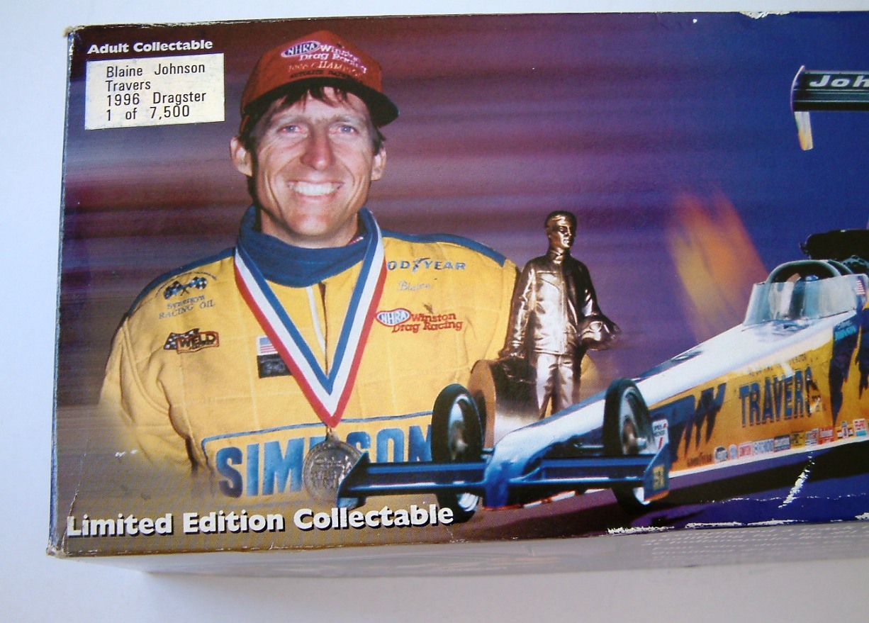 Action 1996 Blaine Johnson Travers NHRA Top Fuel Dragster 1 24 Diecast Limited Action 1996 Blaine Johnson Travers NHRA Top Fuel Dragster 1 24 Diecast Limited
