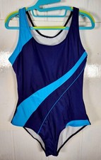 New Womens Swimsuit One Piece Size XL Two Tone Navy  Blue