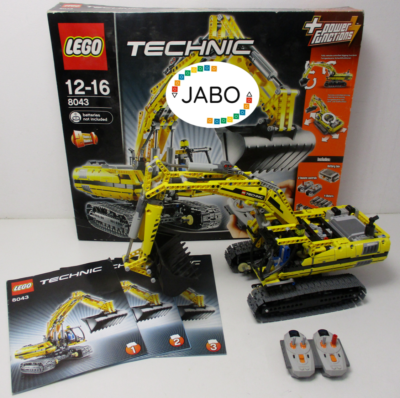 AH 10) Lego Technic 8043 Motorized Crawler Excavator with original