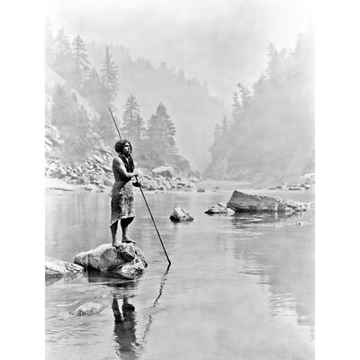 Curtis Indianer Hupa Smoky Day Zuckerdose Foto großer Wandkunstdruck