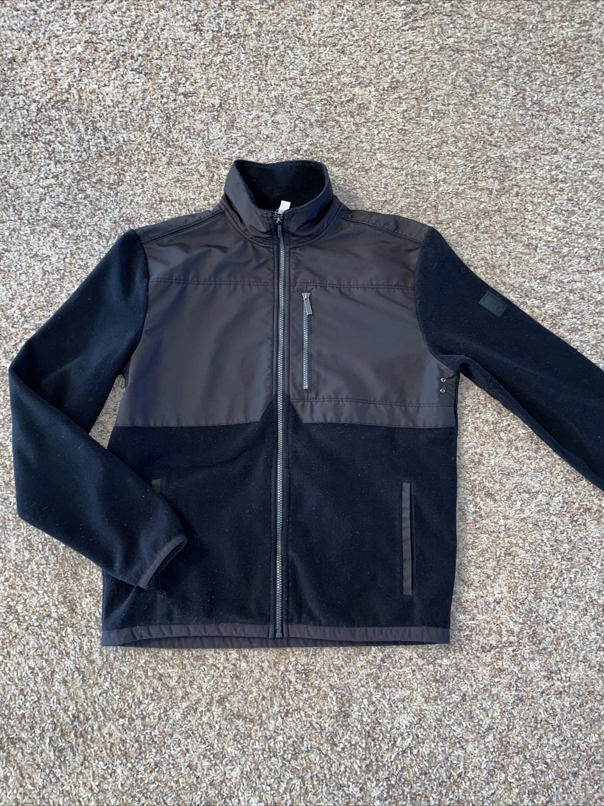 Fleece Full Zip Collared Jacket Medium 