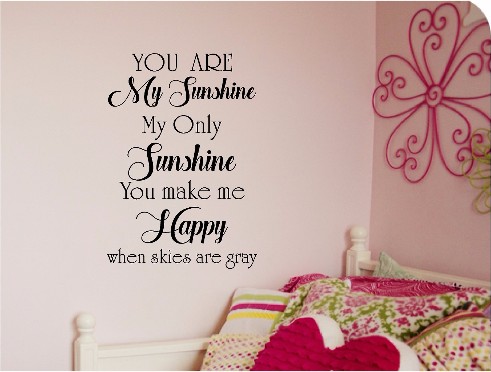 You are my SUNSHINE Wall lettering Mural Vinyl Decal Lettering Quotes
