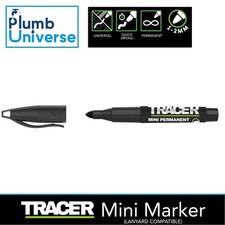 Tracer Mini Marker Black Permanent Construction Marker Pen Lanyard Compatible