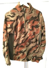 Vintage Camouflage Starter 1/4 Zip Pullover Fleece Jacket Size S