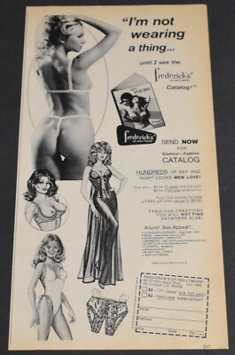 1978 Print Ad Sexy Fashion Frederick's of Hollywood String Bikini Thong Blonde A