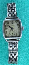 men Vintage Elgin Model E-1  Art Deco 14K GF Sub Dial Tank Manual Watch Parts