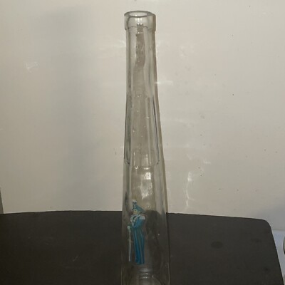 Vintage Clear Glass Empty Wine Bottle With Napoleon Image 17  Tall Solero Italy