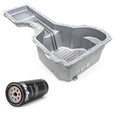 PPE Raw Deep Oil Pan & Premium Oil Filter For 2017-2020 Chevy/GMC 6.6L Duramax