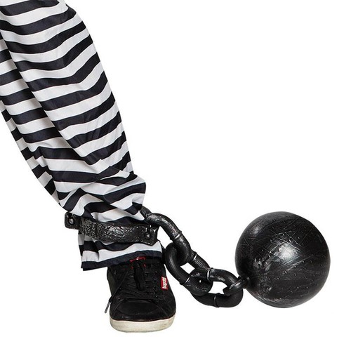 Sträflingskostüm Für Herren – Inkl. Hemd, Hose & Hut, Für Gefängnis-Partys & Karneval (Größen S-XL)