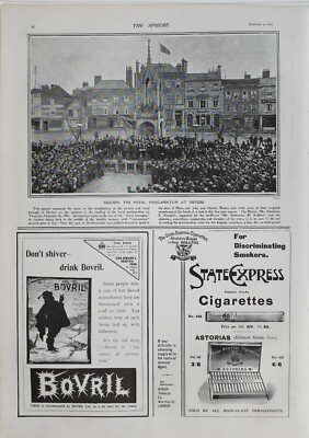 1902 DRUCK LESUNG DER KÖNIGLICHEN PROKLAMATION BEI DEVIZES