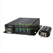 1PCS 4 Channel USB 3.0 over Fiber Optic Extender Duplex LC Port New