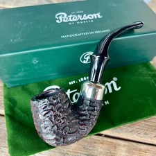 Peterson System Standard Rusticated (312) FISHTAIL Tobacco Pipe - New
