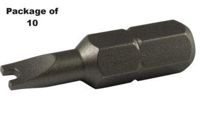 PACK OF 10 - EVCO #4 Spanner Insert Bit, 1/4'' Hex Shank x 1 Inch Long