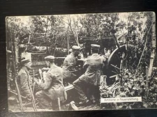 WWI German soldiers Artillery firing position trenches Artillery Feuerstellung