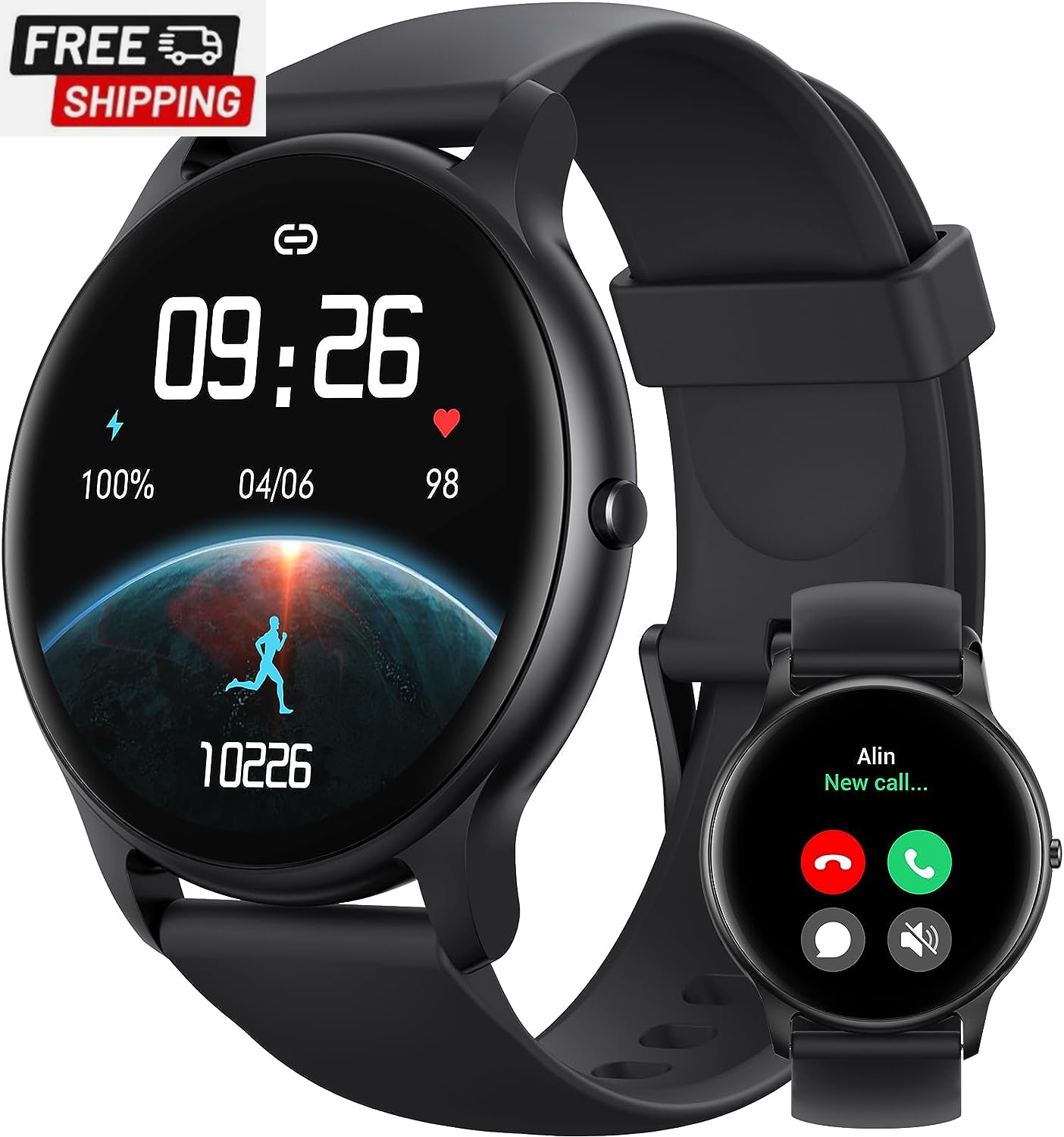 Parsonver Smart Watch for Men Women with Call Function HD Screen Fitness Tracker