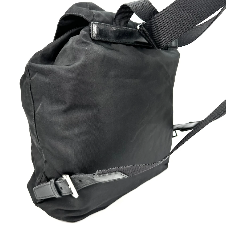 PRADA черный нейлона и кожи рюкзак сумка сумочка BZ4560 X03-0349 - Изображение 3 из 4