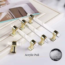 Set of 10 Clear Acrylic Handles Kitchen Cabinet T Bar Knobs Drawer Pulls