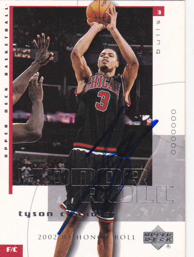 TYSON CHANDLER CHICAGO BULLS SIGNED CARD LAKERS SUNS KNICKS TYSON CHANDLER CHICAGO BULLS SIGNED CARD LAKERS SUNS KNICKS