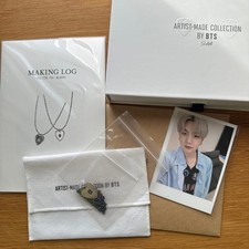 BTS SUGA Guitar Pick Necklace Silver Artist Made Collection Official  silver