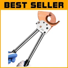 Portable 600mcm Ratchet Cable Cutters with Case - Ideal for Copper & Aluminum