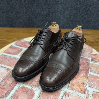 Tod's mens Coffee Brown Leather WingTips Derby Brogue Toe Sz US 9.5/Sz  UK 8.5