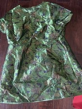 Fashion Nova Luxe Brielle Jacquard Mini Dress Green Gold Floral Size 2X NWT