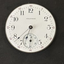 Waltham 15 Jewel Pocket Watch Movement ~ Grade No. 620 Model 1908 16s Working