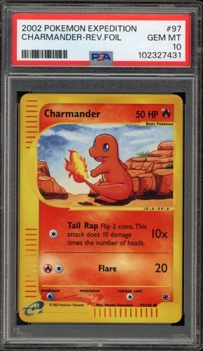 Pokemon Charmander Expedition Reverse Holo #97 PSA 10 Gem Mint
