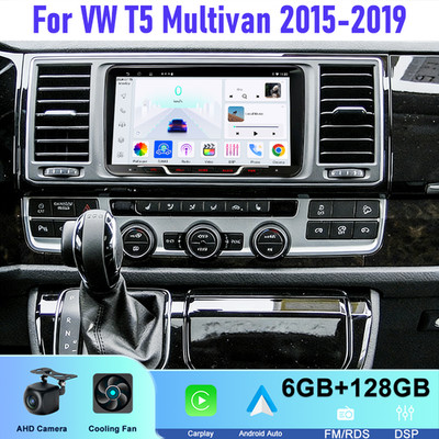 9'' 6+128GB For VW T5 Multivan 2015-2019 Car Radio Carplay Android 15 Head Unit